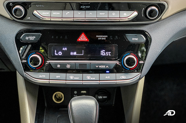 hyundai ioniq hybrid road test review climate control interior