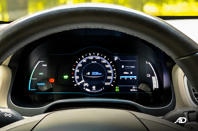 hyundai ioniq hybrid road test review instrument cluster interior philippines