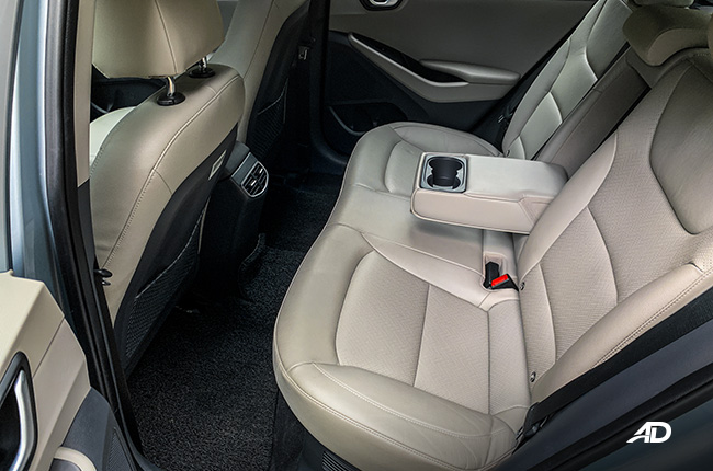 hyundai ioniq hybrid road test review rear cabin interior philippines