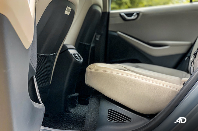 hyundai ioniq hybrid road test review rear cabin interior philippines