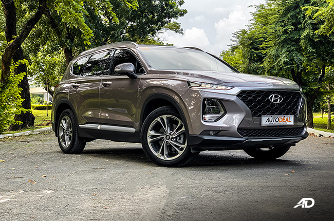 hyundai santa fe road test exterior front quarter philippines