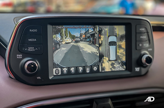 hyundai santa fe road test interior around view monitor