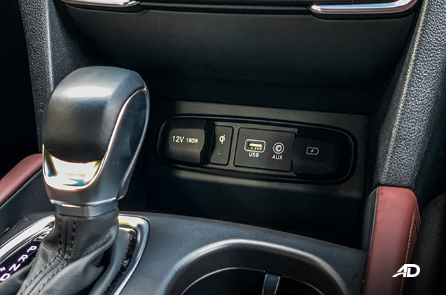 hyundai santa fe road test interior wireless charger