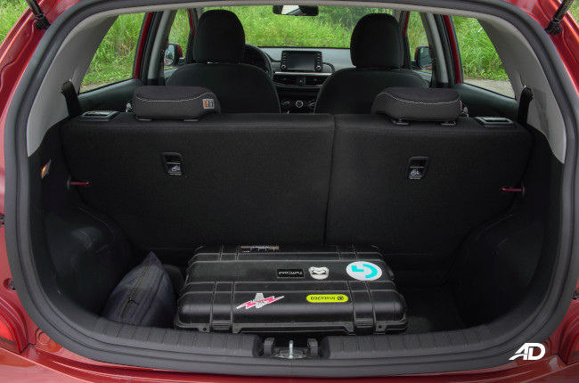 Kia Picanto 1.2 EX Philippines rear cargo seats up