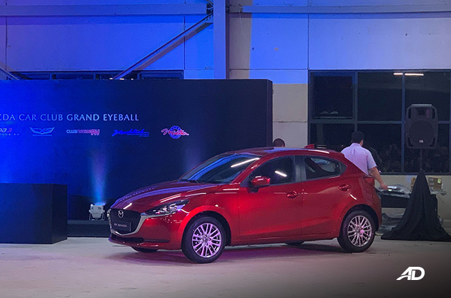 Mazda 2 facelift red hatch quarter