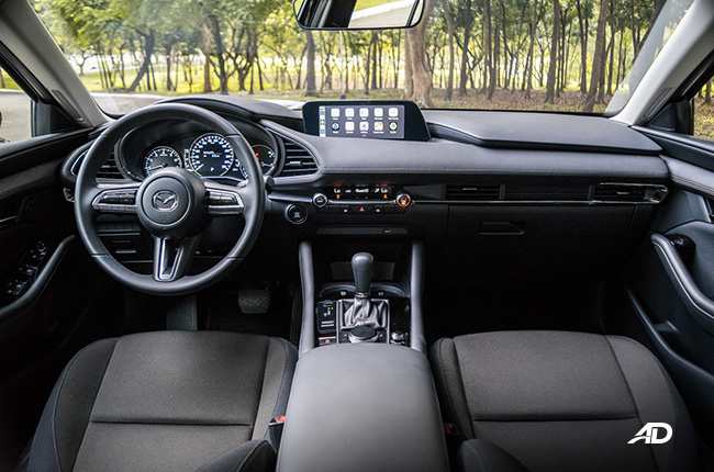 mazda3 1.5 sedan review road test dashboard interior philippines