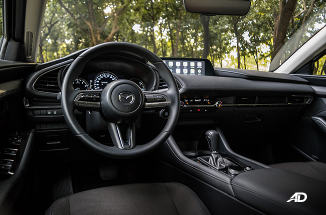 mazda3 1.5 sedan review road test front cabin interior philippines
