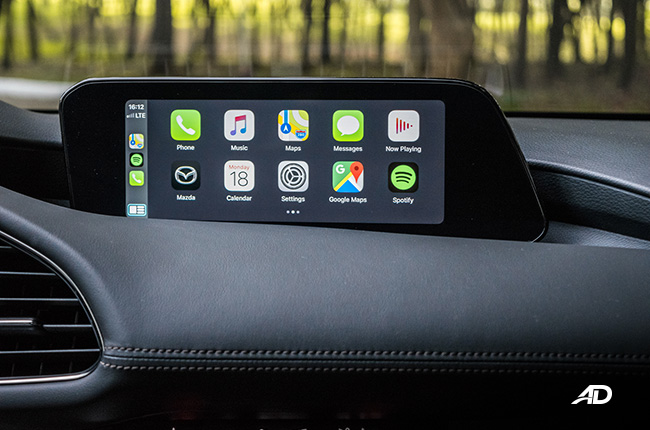 mazda3 1.5 sedan review road test infotainment apple carplay interior philippines