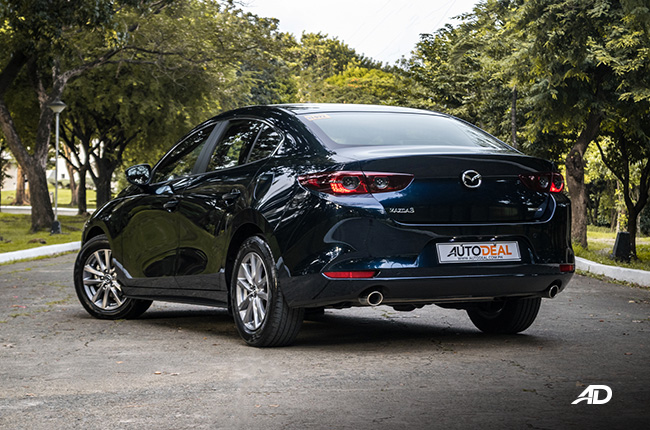 mazda3 1.5 sedan review road test rear quarter exterior philippines