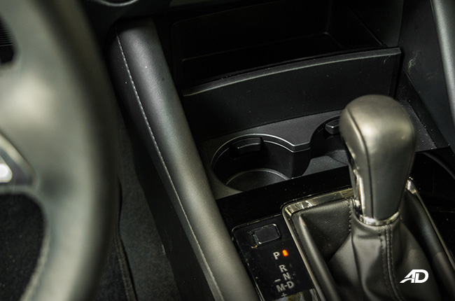 mazda3 premium review road test cupholders interior