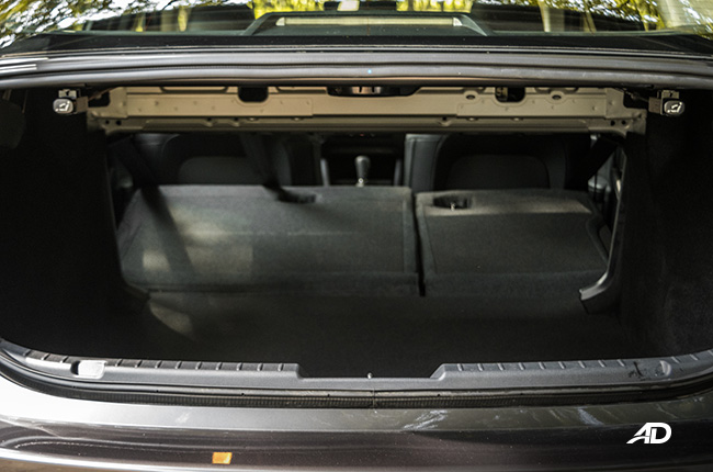 mazda3 premium review road test trunk cargo folded interior
