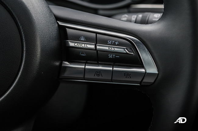 mazda3 sportback review road test adaptive cruise control interior