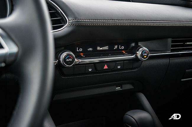 mazda3 sportback review road test climate control interior