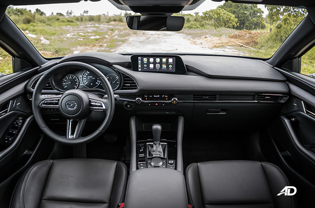 mazda3 sportback review road test dashboard interior philippines