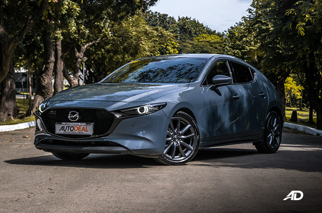 mazda3 sportback review road test front quarter exterior polymetal gray philippines