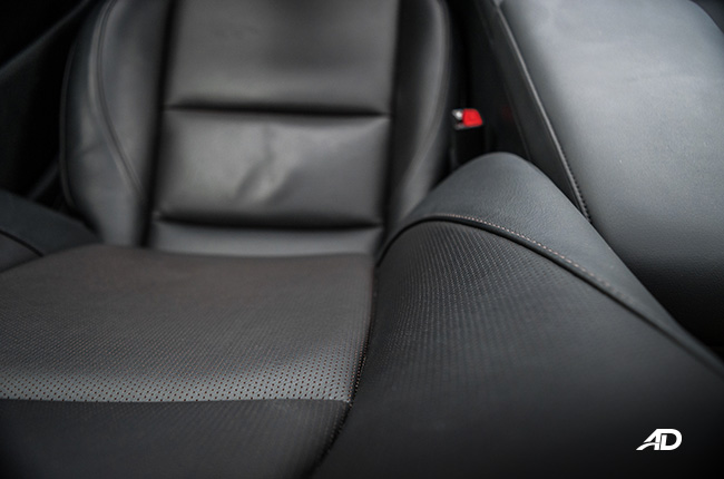 mazda3 sportback review road test leather seats interior