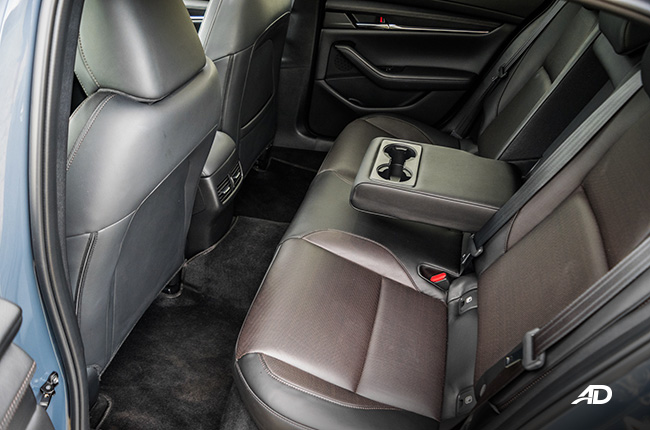mazda3 sportback review road test rear cabin interior
