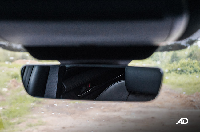 mazda3 sportback review road test rearview mirror interior