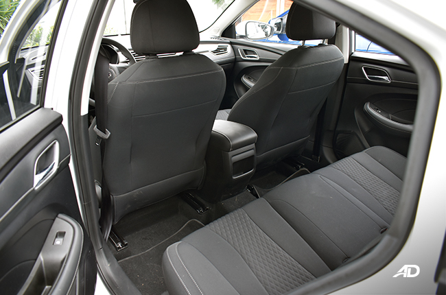 MG 5 Core Plus rear seats