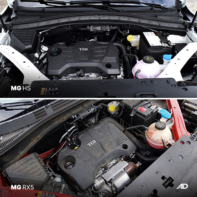 MG HS vs MG RX5 engine
