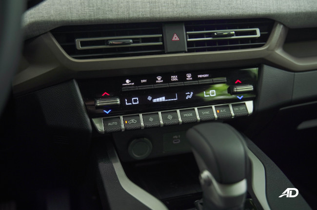 Mitsubishi XForce HVAC Controls