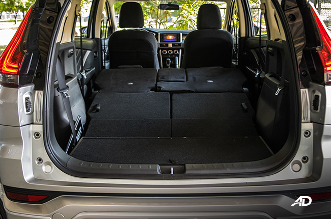 Mitsubishi Xpander interior cargo area second row down 