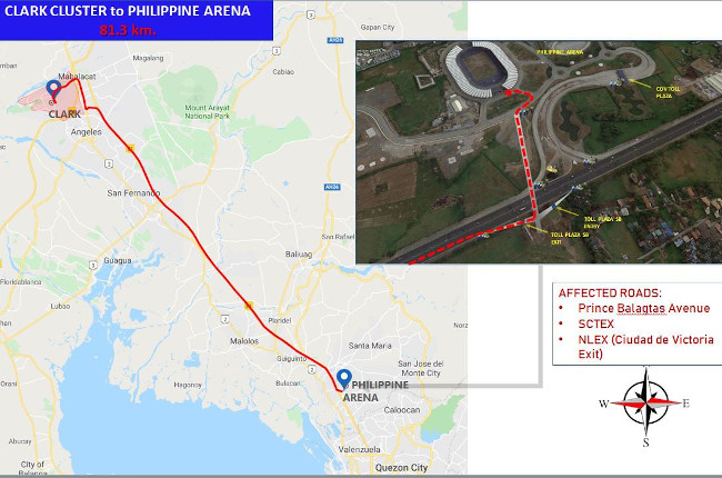 MMDA SEA Games Simulation Clark to Philippine Arena