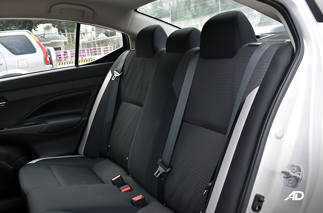 Nissan Almera interior rear seats