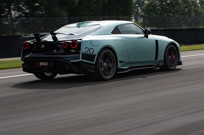Nissan GT-R 50 Italdesign Rear quarter running live shot