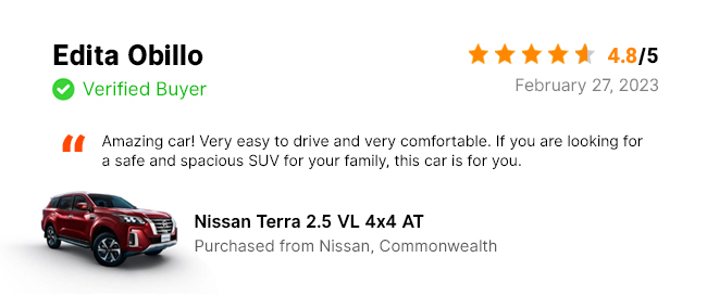 Nissan Terra customer review