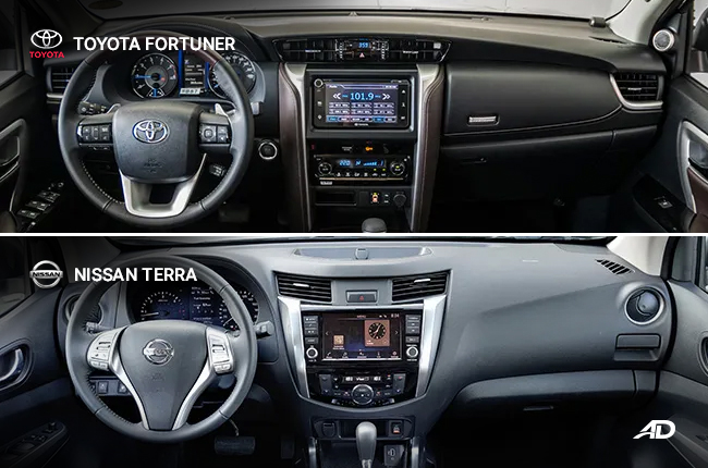 Nissan Terra vs Toyota Fotuner Interior Dashboard