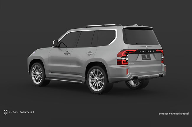 Pajero Rear Quarter Render