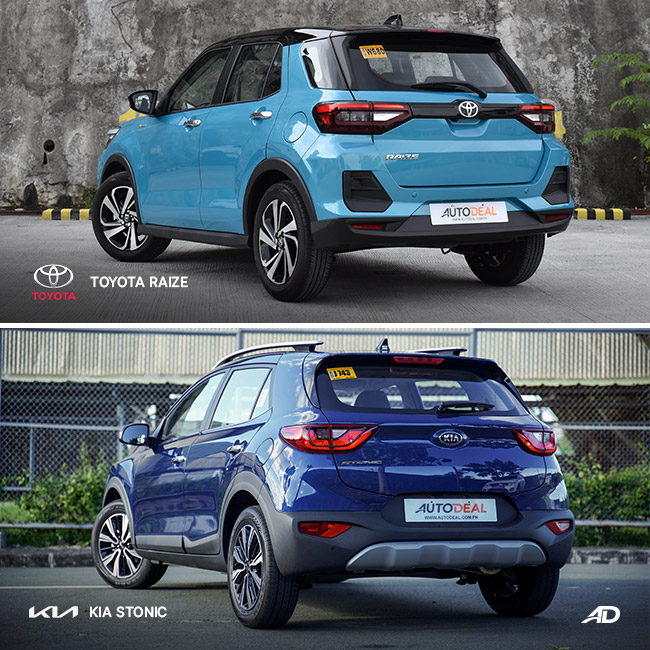 Raize vs Stonic rear comparison