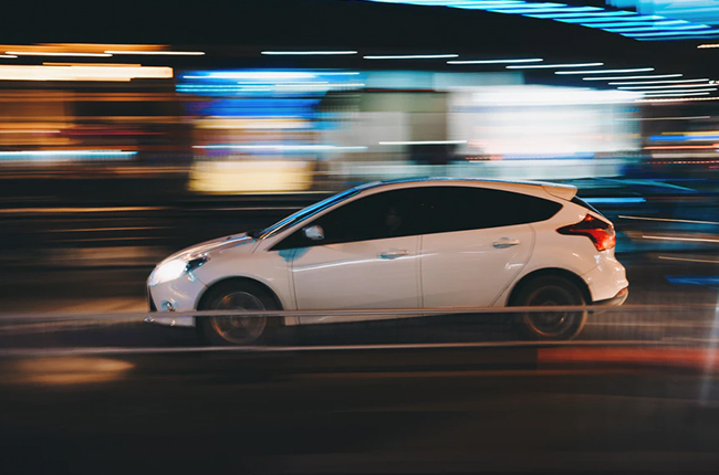 speeding car