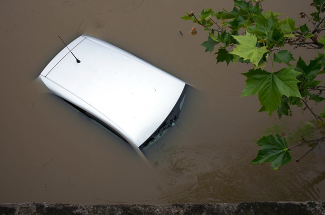 Sunken car
