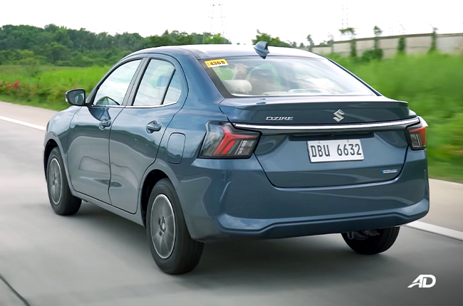 Suzuki Dzire Hybrid Rear Tracking Shot