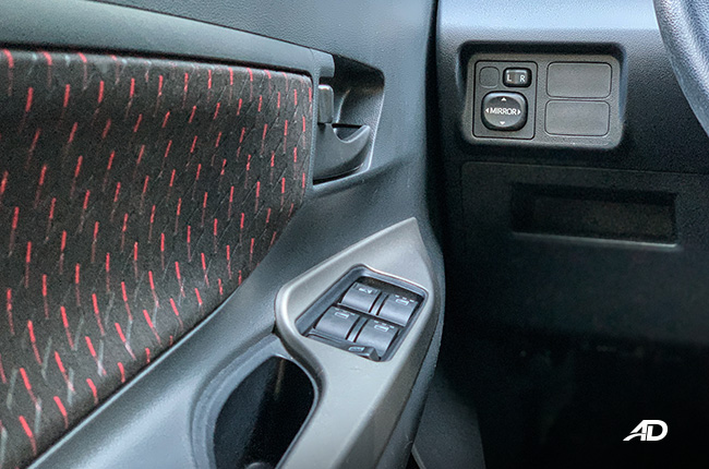 toyota avanza road test door controls interior