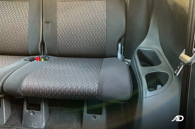 toyota avanza road test rear seats interior