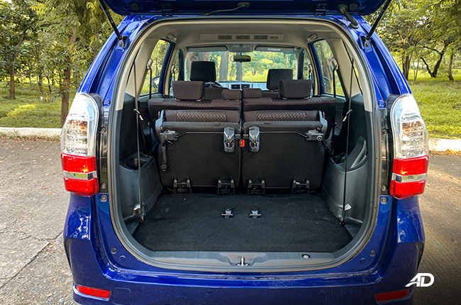 toyota avanza road test trunk cargo review interior