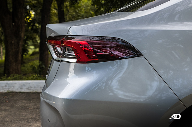 toyota corolla altis hybrid review road test rear side exterior philippines