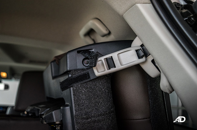 Toyota Fortuner Philippines 4x4 V 2.8L interior cargo area third row seat stowage hooks 