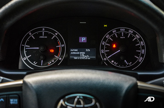 toyota innova e review road test instrument cluster interior