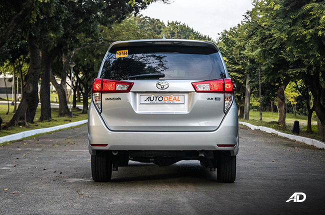 toyota innova e review road test rear exterior philippines