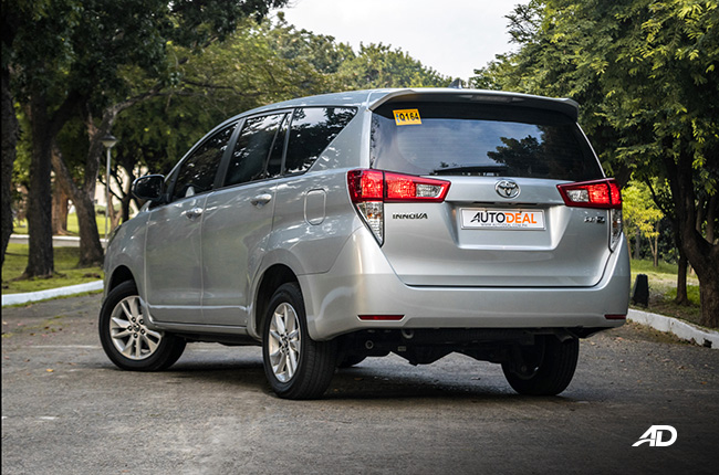 toyota innova e review road test rear quarter exterior