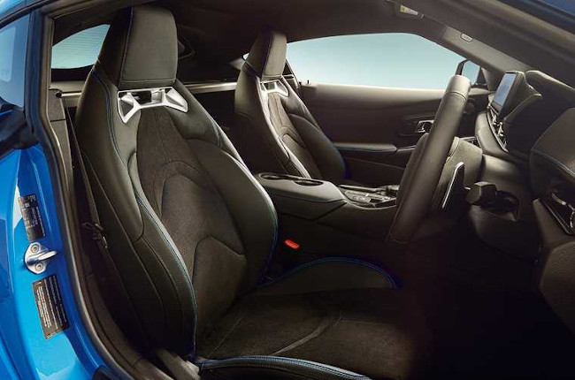 Toyota Supra Horizon Blue Interior Seats