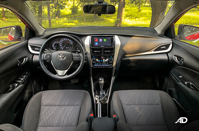 toyota vios 1.5 G prime road test review dashboard interior cabin philippines