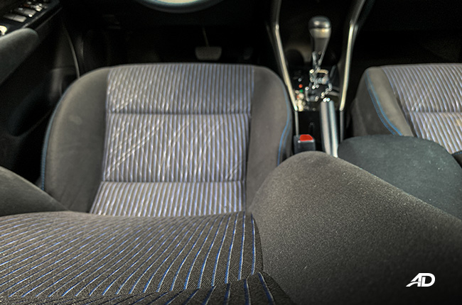 toyota vios 1.5 G prime road test review fabric seats interior