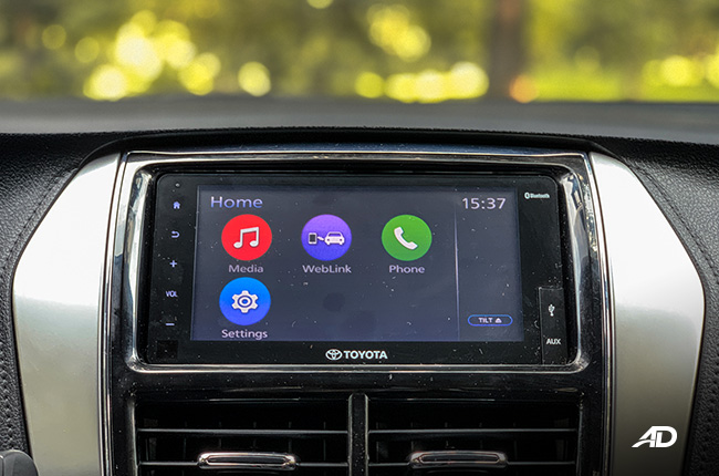 toyota vios 1.5 G prime road test review infotainment interior philippines