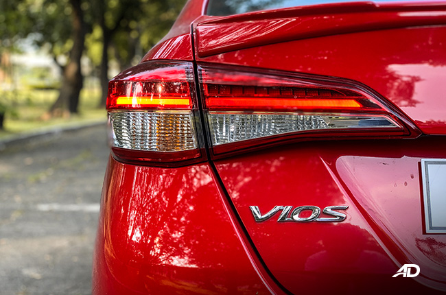 toyota vios 1.5 G prime road test review led taillights exterior