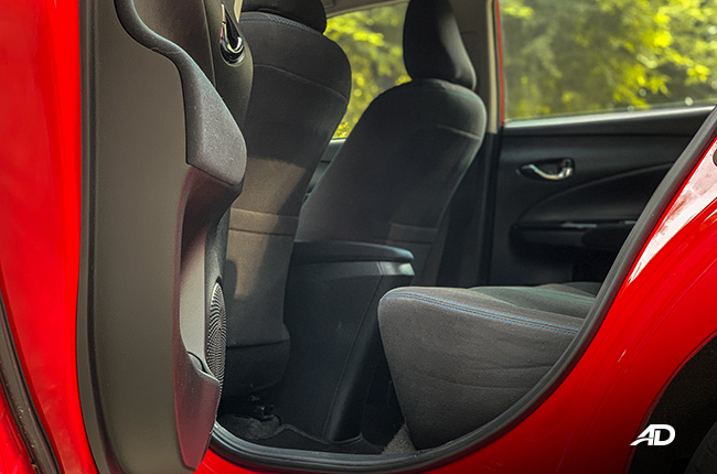 toyota vios 1.5 G prime road test review rear legroom interior philippines